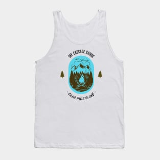 The Cascade Range Camp Hike Climb - Blue Tank Top